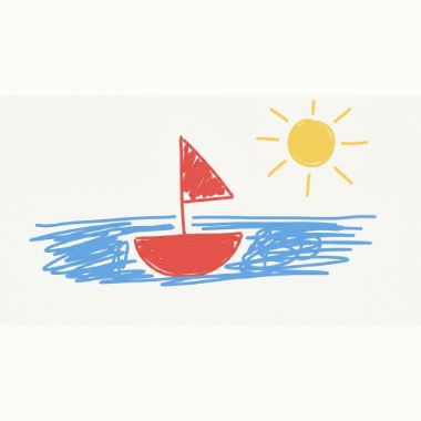 the child's drawing, gen__boat-pond__square