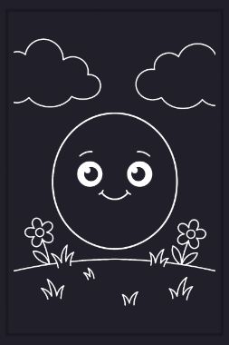 the child's drawing, night__circle__tall