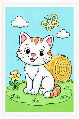 gemini-2.5-flash-image output for coloring-magic__cat__tall
