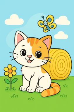 gpt-image-1-mini · medium output for coloring-magic__cat__tall
