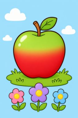 gpt-image-2 · low output for coloring-manual__apple__tall