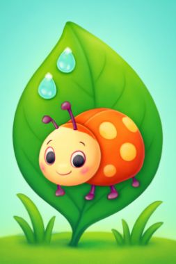 gpt-image-1-mini · low output for coloring-outline__ladybug__tall