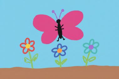 gemini-2.5-flash-image output for gen__butterfly-flowers__wide