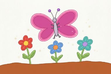 gemini-3.1-flash-image output for gen__butterfly-flowers__wide