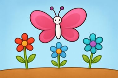 gpt-image-1-mini · medium output for gen__butterfly-flowers__wide
