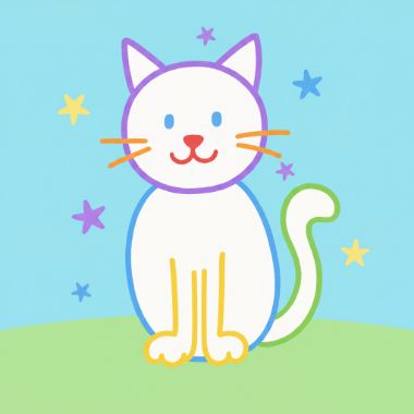 gemini-2.5-flash-image output for line__cat__square