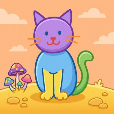 gemini-3.1-flash-image output for line__cat__square