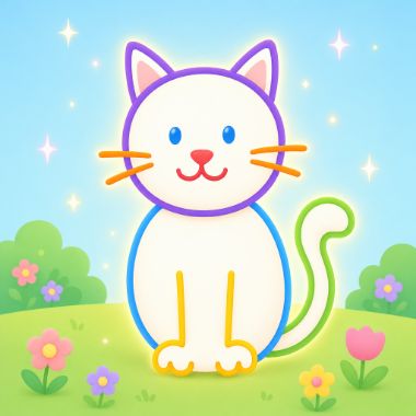 gpt-image-2 · medium output for line__cat__square