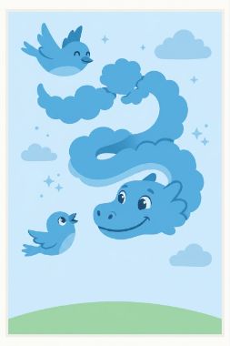 gemini-3.1-flash-image output for scribble-1color__blue__tall