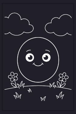 the child's drawing, night__circle__tall