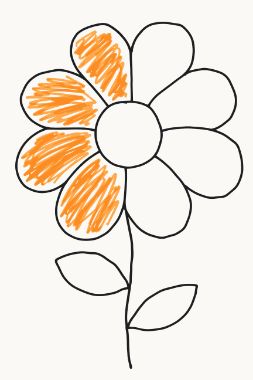 the child's drawing, scribble__half-coloured__tall