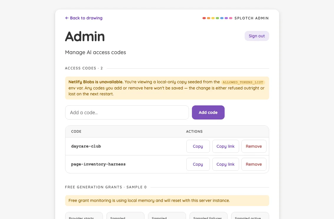 Admin · authenticated in light mode at iPad mini 7th Gen (2024) in landscape