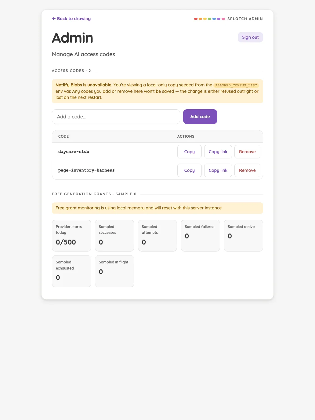 Admin · authenticated in light mode at iPad Pro 13-inch (M4) in portrait