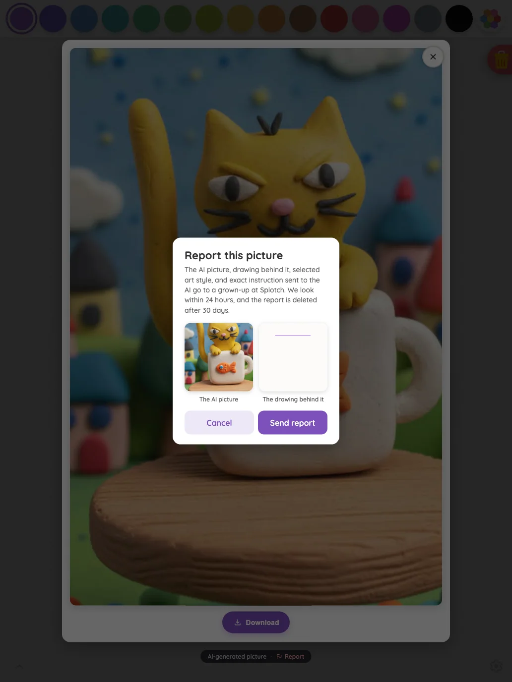 AI result · report confirmation in light mode at iPad Pro 13-inch (M4) in portrait