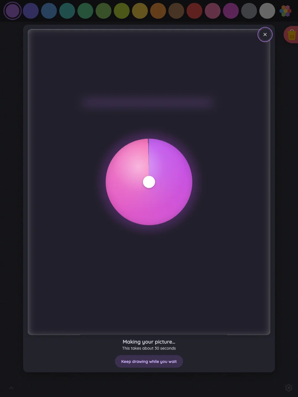 AI result · generating in night mode at iPad Pro 13-inch (M4) in portrait