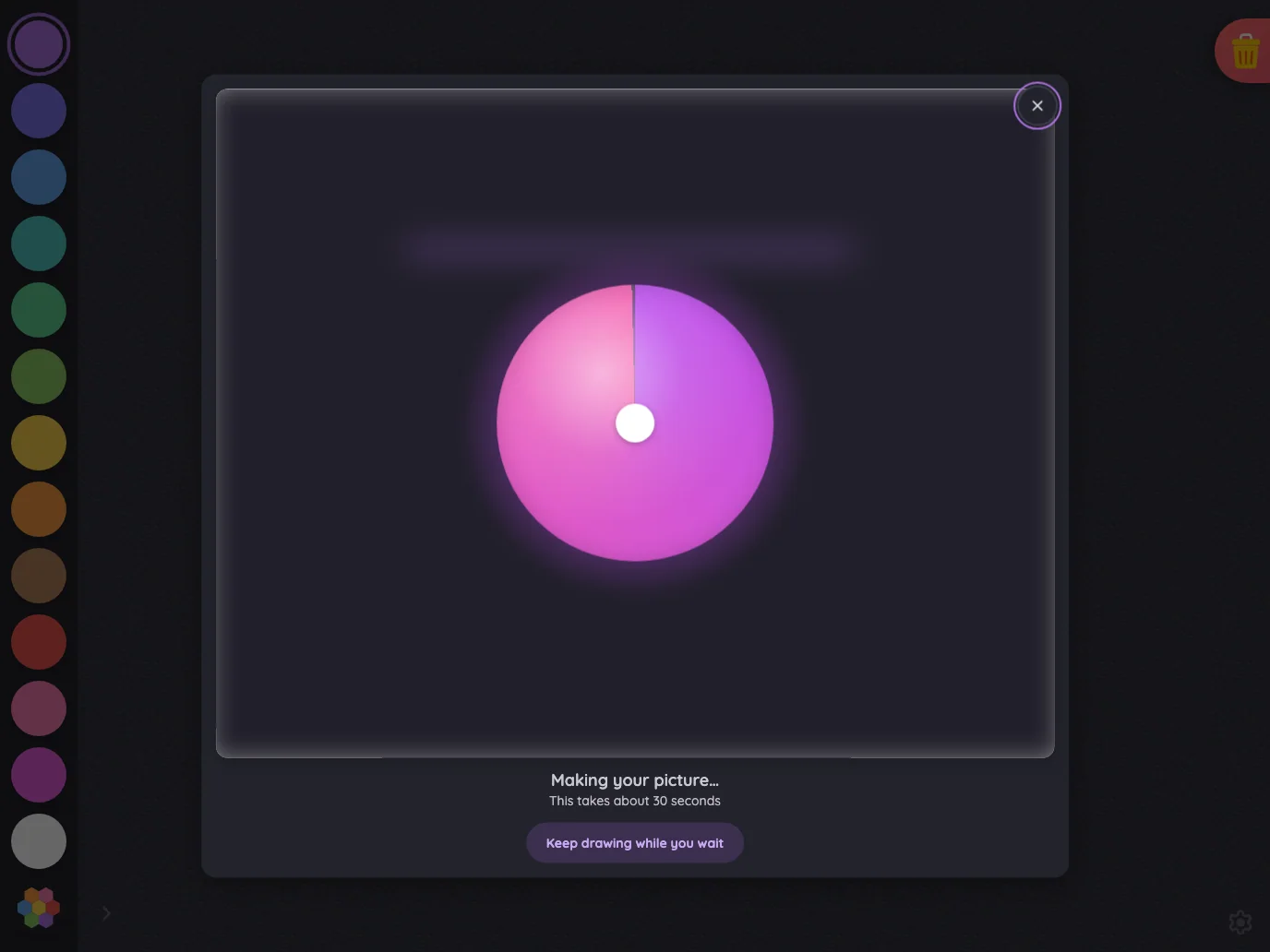 AI result · generating in night mode at iPad Pro 13-inch (M4) in landscape