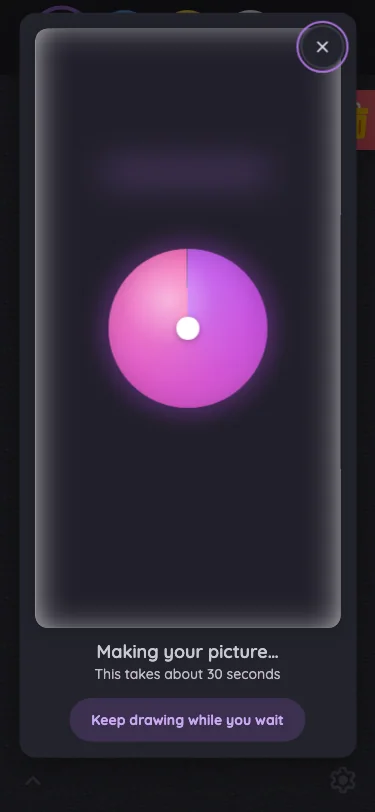 AI result · generating in night mode at iPhone 13 mini in portrait