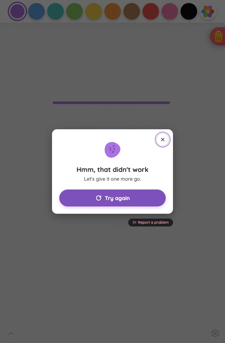 AI result · server error in light mode at iPad mini 7th Gen (2024) in portrait