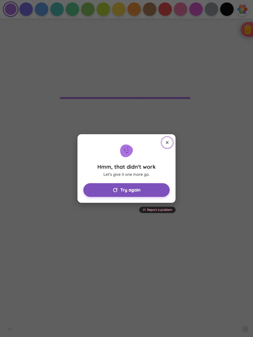 AI result · server error in light mode at iPad Pro 13-inch (M4) in portrait