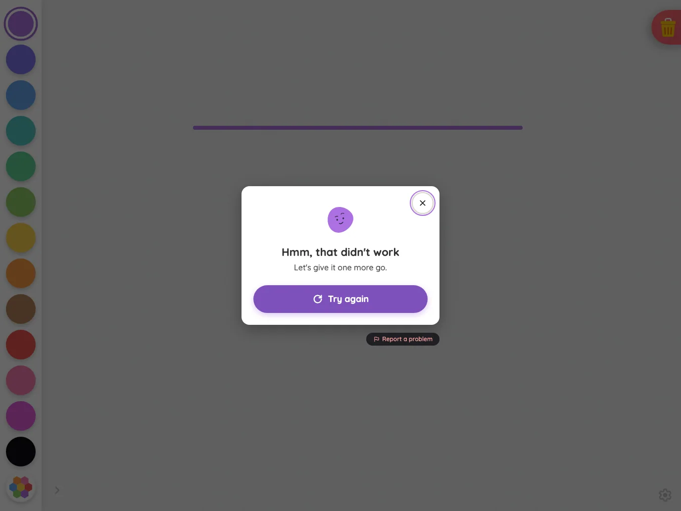 AI result · server error in light mode at iPad Pro 13-inch (M4) in landscape