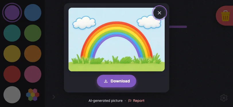 AI result · revealed in night mode at iPhone 13 mini in landscape