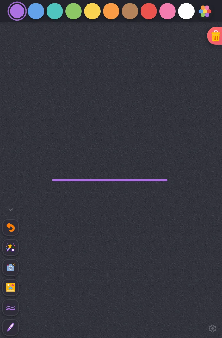 Actions drawer in night mode at iPad mini 7th Gen (2024) in portrait