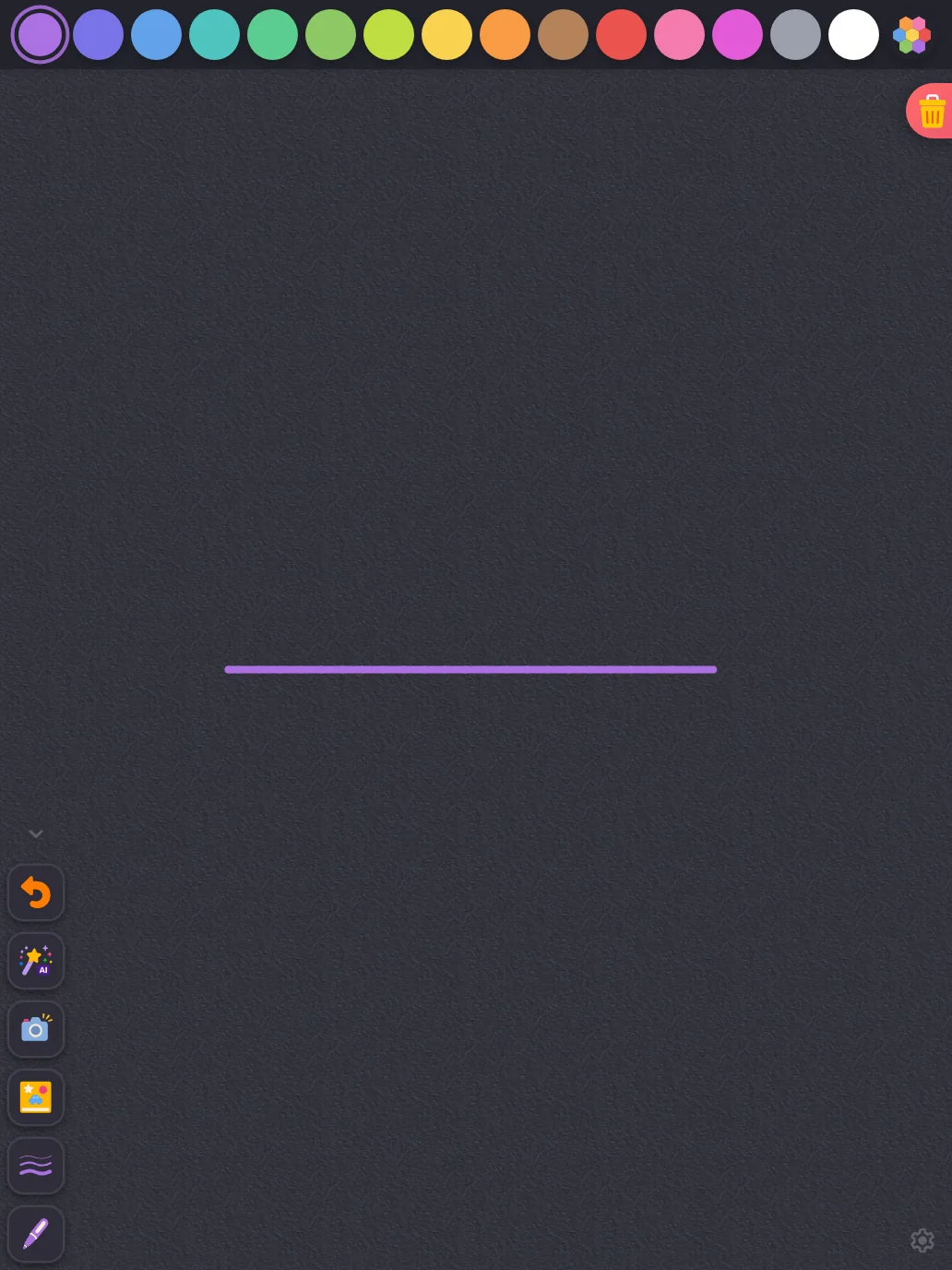 Actions drawer in night mode at iPad Pro 13-inch (M4) in portrait