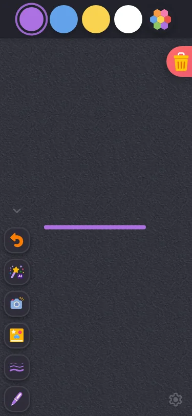 Actions drawer in night mode at iPhone 13 mini in portrait