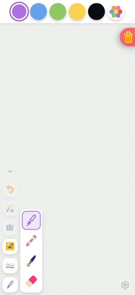 Brush menu in light mode at iPhone 16 Pro Max in portrait