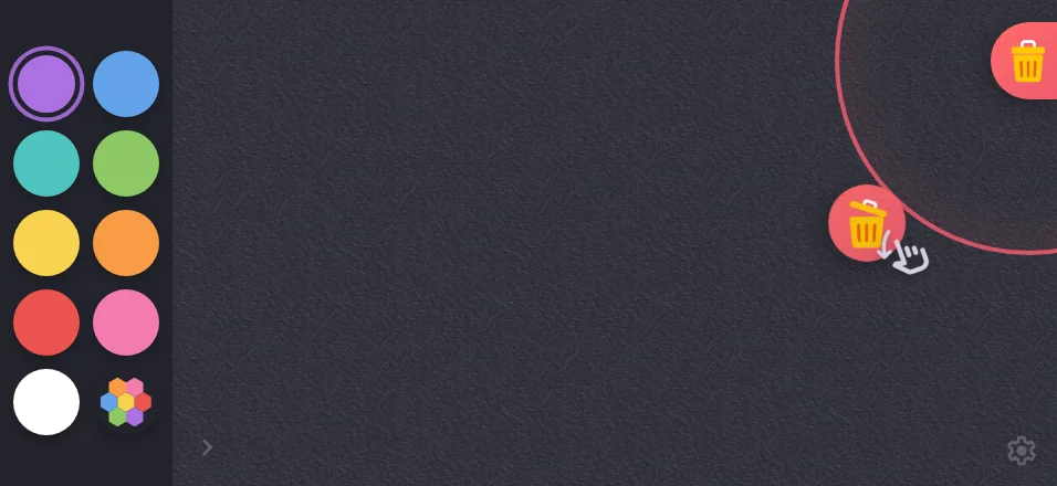 Clear gesture · coachmark in night mode at iPhone 16 Pro Max in landscape