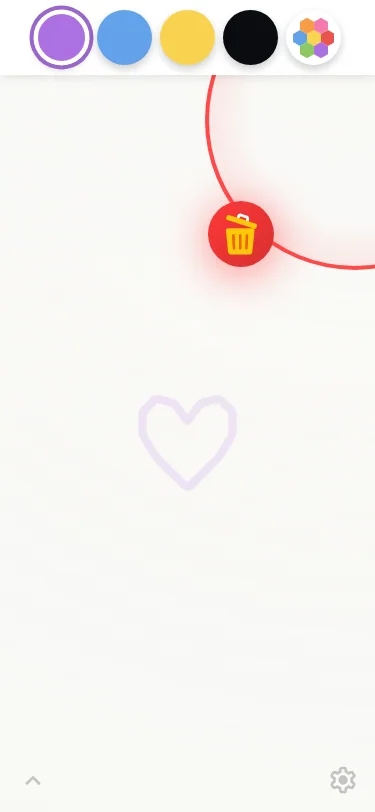 Clear gesture · threshold in light mode at iPhone 13 mini in portrait
