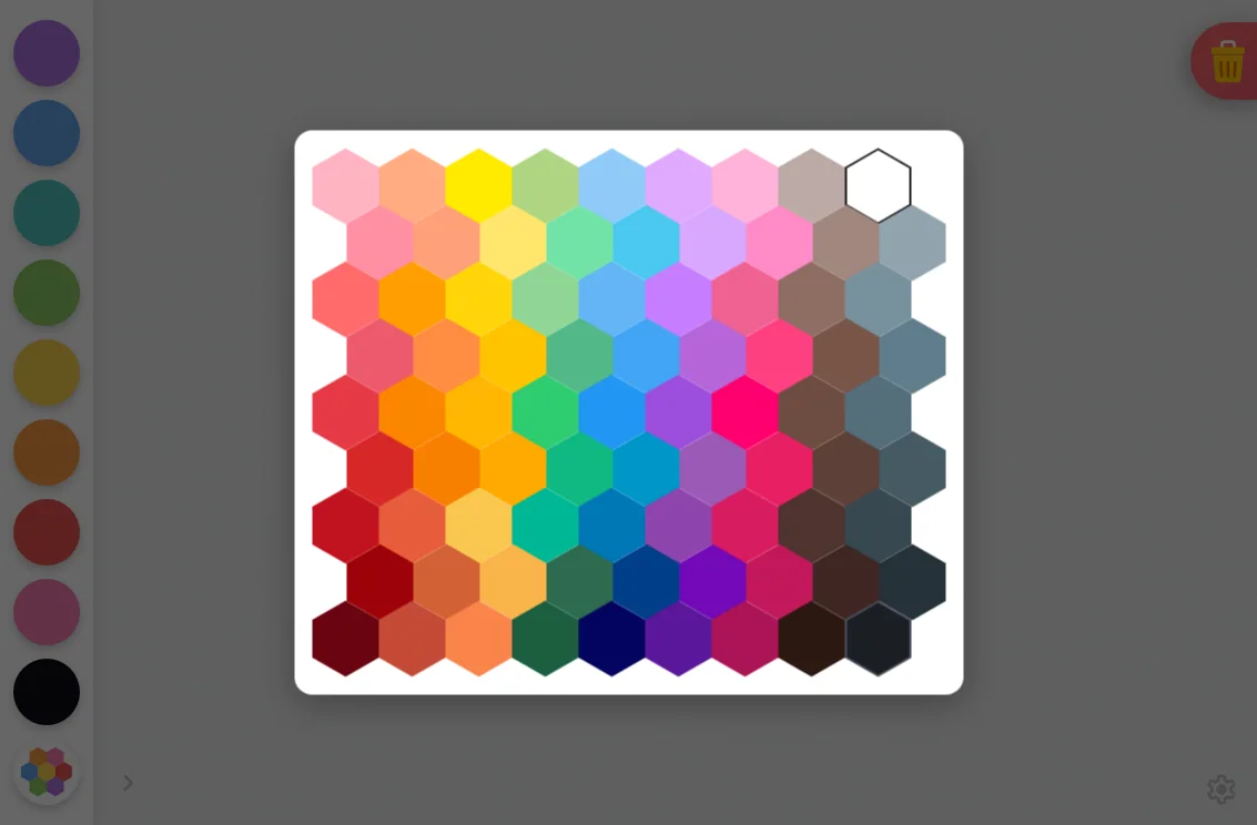 Custom color picker in light mode at iPad mini 7th Gen (2024) in landscape