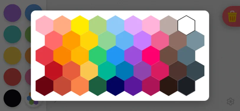 Custom color picker in light mode at iPhone 13 mini in landscape
