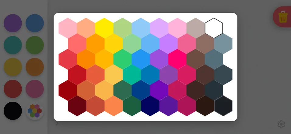 Custom color picker in light mode at iPhone 16 Pro Max in landscape