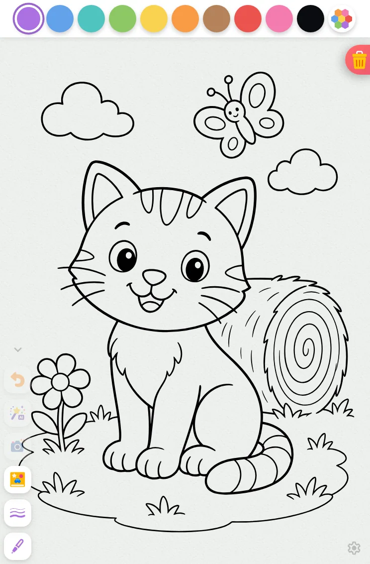 Coloring page · applied in light mode at iPad mini 7th Gen (2024) in portrait