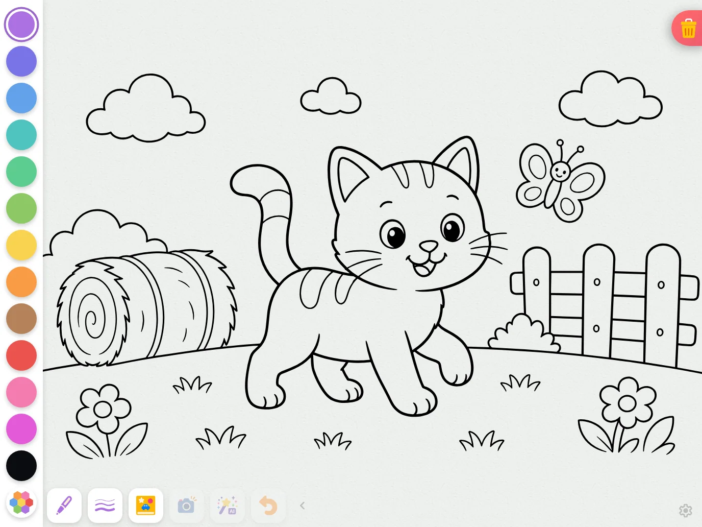Coloring page · applied in light mode at iPad Pro 13-inch (M4) in landscape