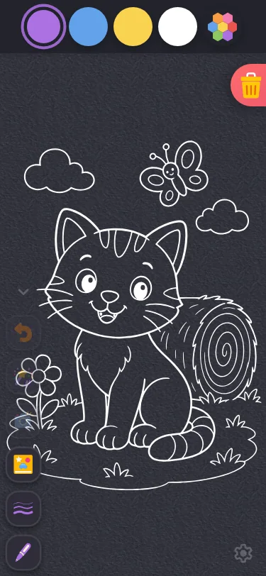 Coloring page · applied in night mode at iPhone 13 mini in portrait