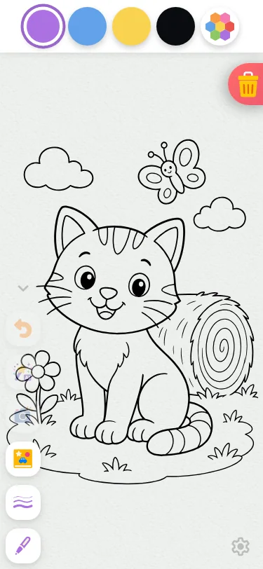 Coloring page · applied in light mode at iPhone 13 mini in portrait