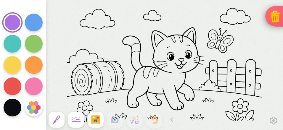 Coloring page · applied in light mode at iPhone 16 Pro Max in landscape