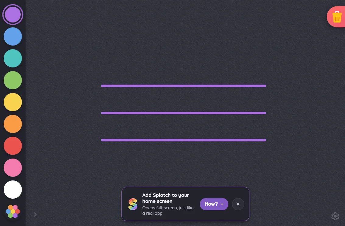 Install banner in night mode at iPad mini 7th Gen (2024) in landscape