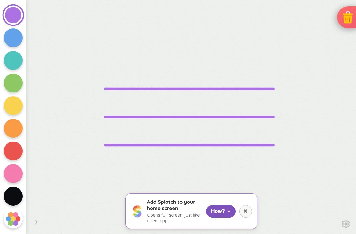 Install banner in light mode at iPad mini 7th Gen (2024) in landscape
