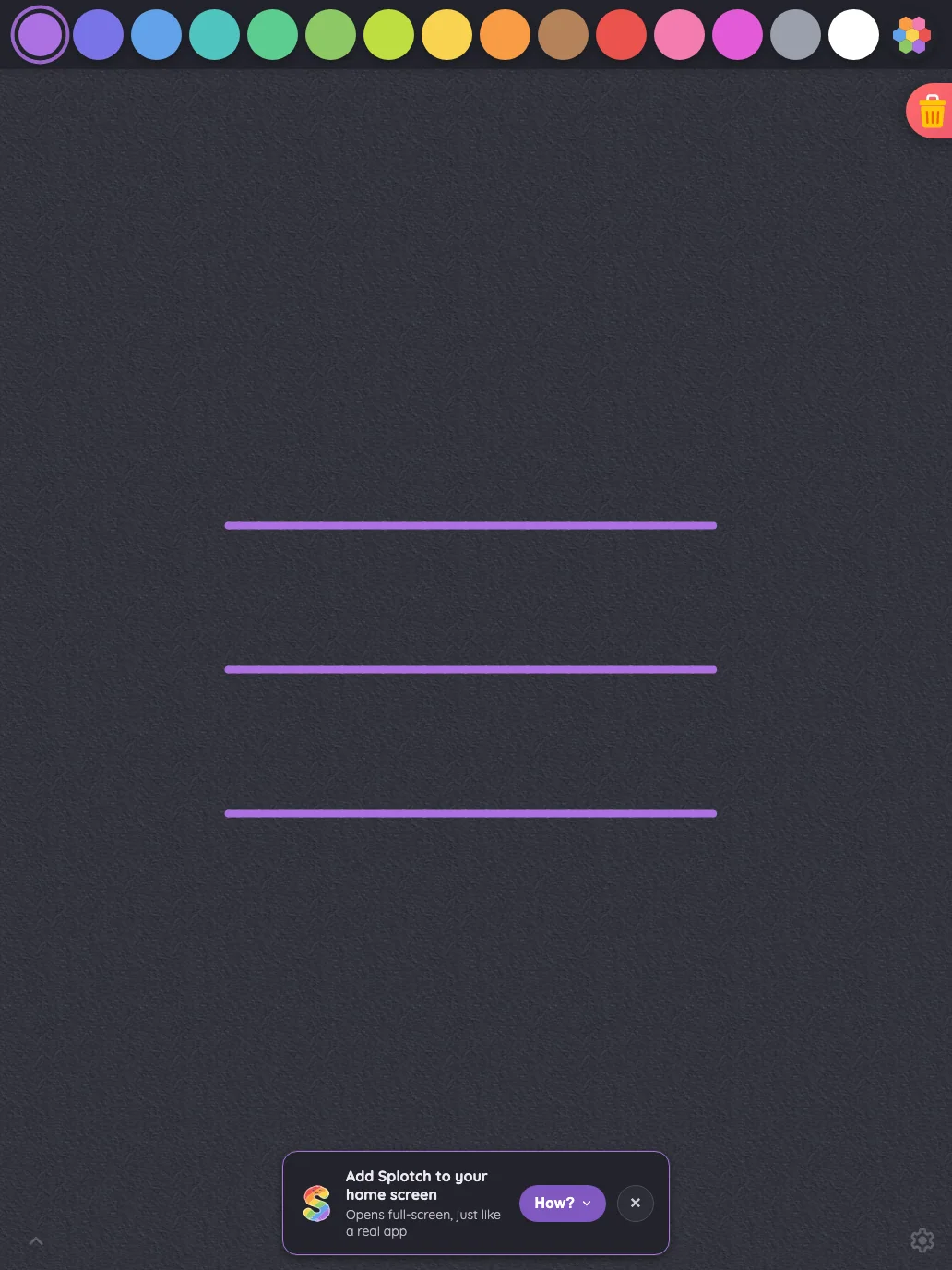 Install banner in night mode at iPad Pro 13-inch (M4) in portrait