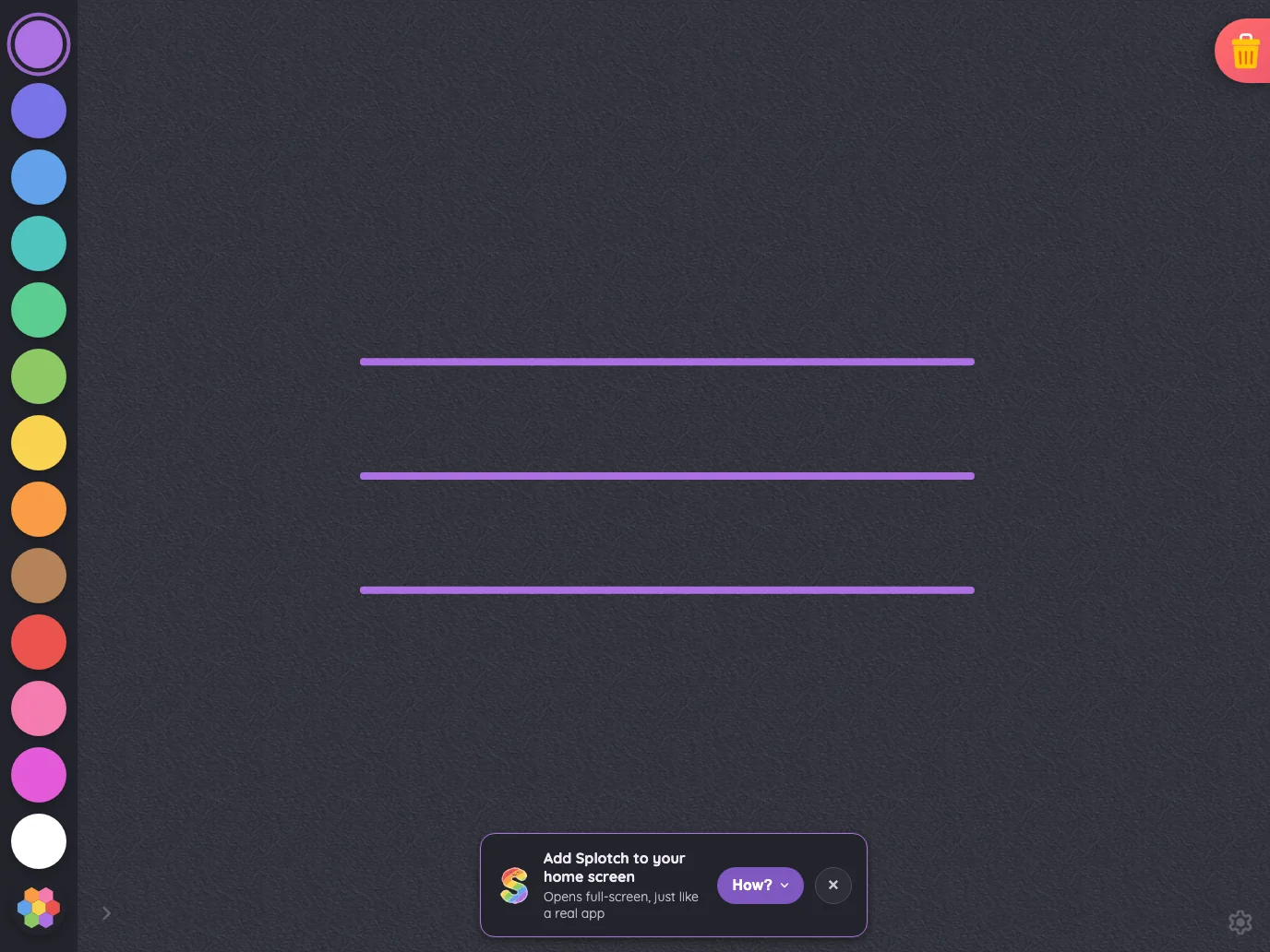 Install banner in night mode at iPad Pro 13-inch (M4) in landscape