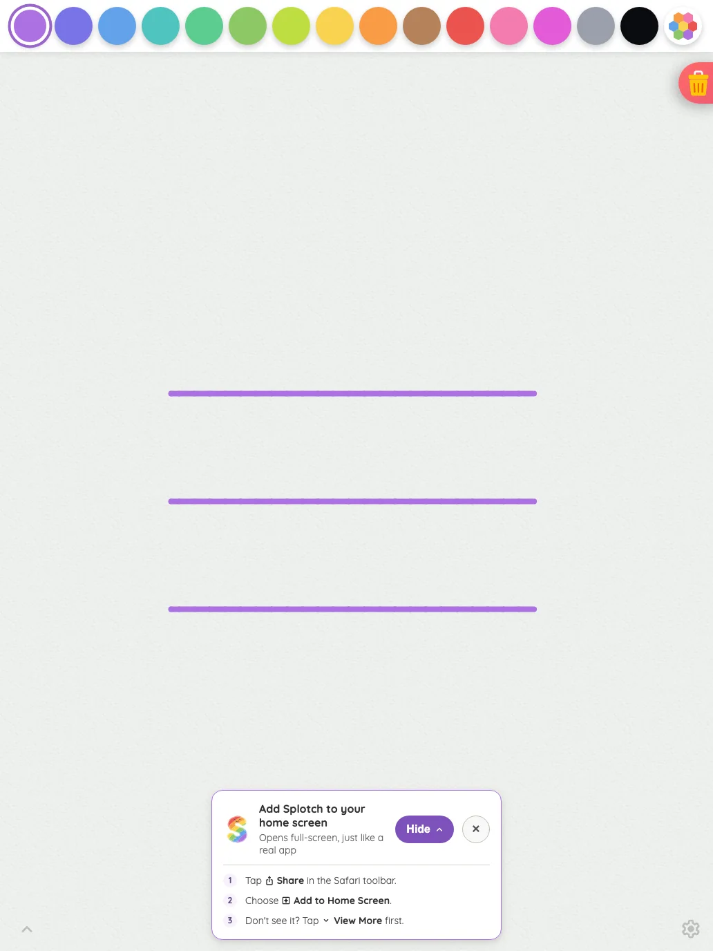 Install banner · instructions in light mode at iPad Pro 13-inch (M4) in portrait