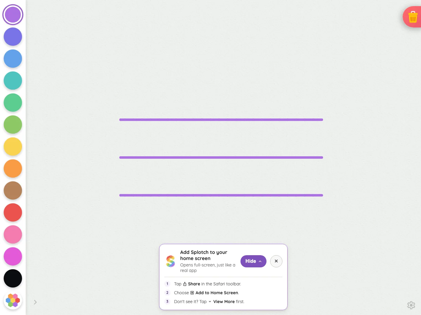 Install banner · instructions in light mode at iPad Pro 13-inch (M4) in landscape