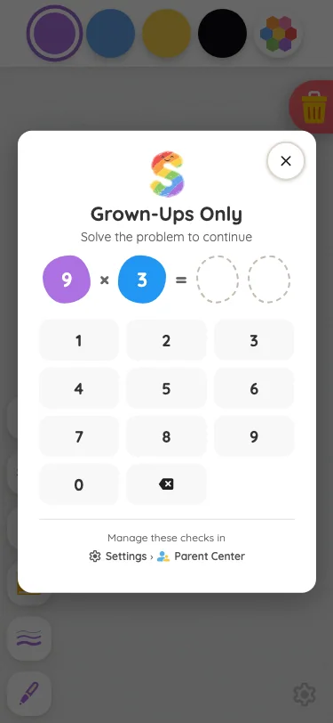 Grown-Ups Only gate in light mode at iPhone 13 mini in portrait