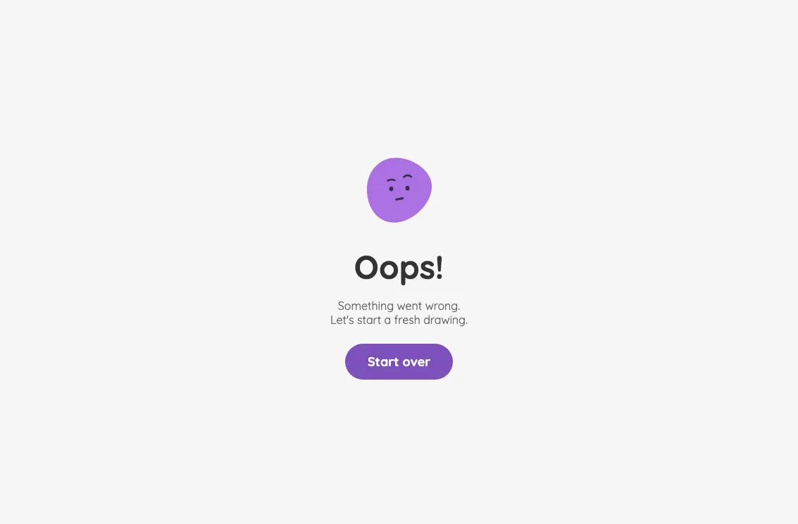 App error screen in light mode at iPad mini 7th Gen (2024) in landscape