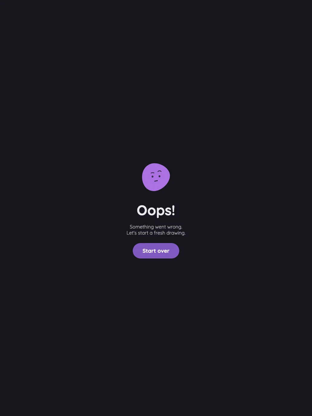 App error screen in night mode at iPad Pro 13-inch (M4) in portrait