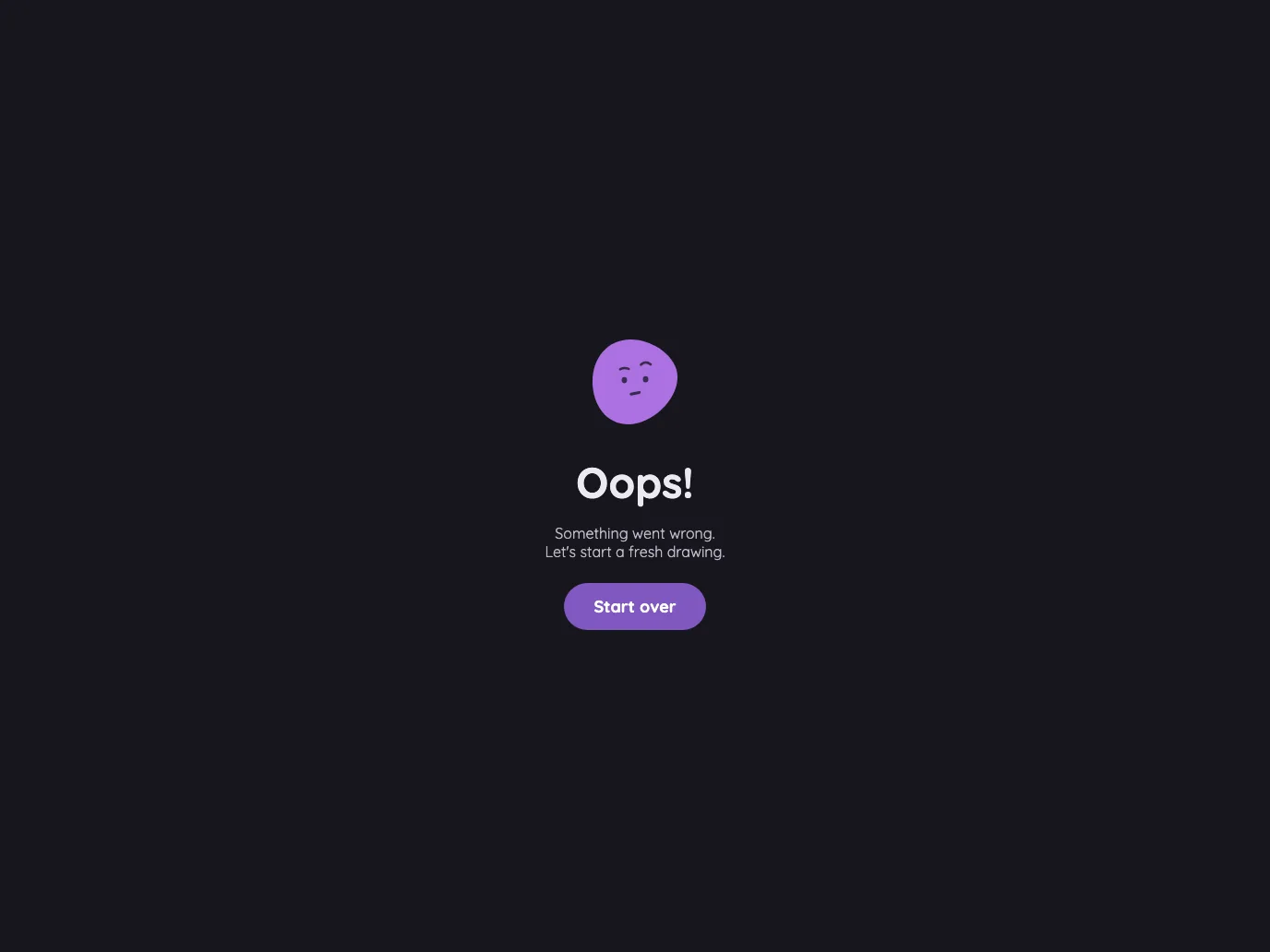 App error screen in night mode at iPad Pro 13-inch (M4) in landscape