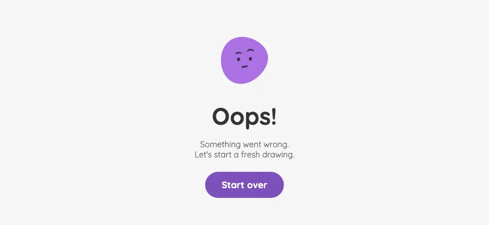 App error screen in light mode at iPhone 16 Pro Max in landscape
